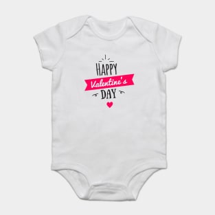 Happy Valentines Day Baby Bodysuit